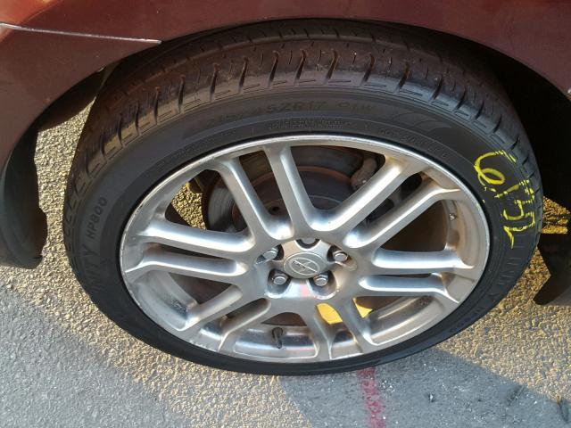 JTKDE177360083887 - 2006 TOYOTA SCION TC ბურგუნდია ფოტო 9