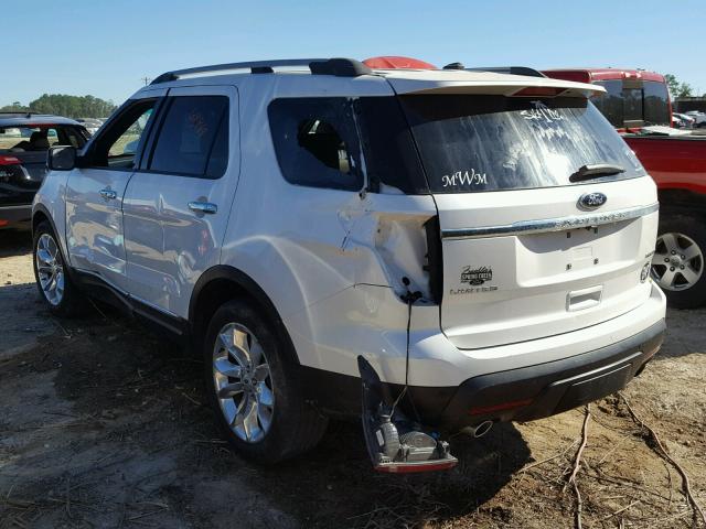 1FM5K7F80FGA61298 - 2015 FORD EXPLORER L WHITE photo 3