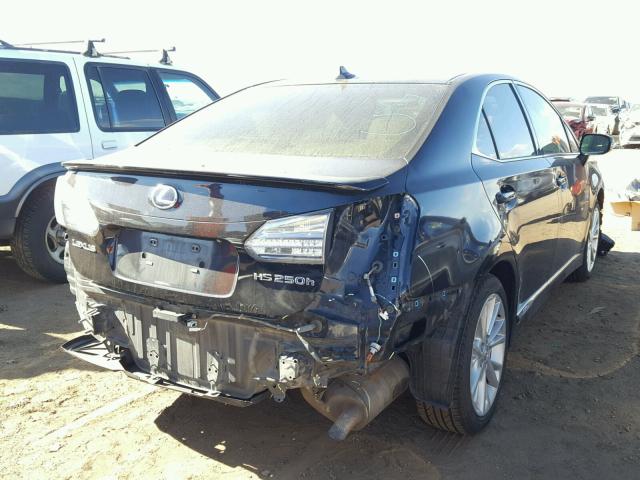 JTHBB1BA6A2015346 - 2010 LEXUS HS 250H BLUE photo 4