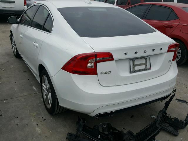 YV140MFB2F1317406 - 2015 VOLVO S60 PREMIE WHITE photo 3