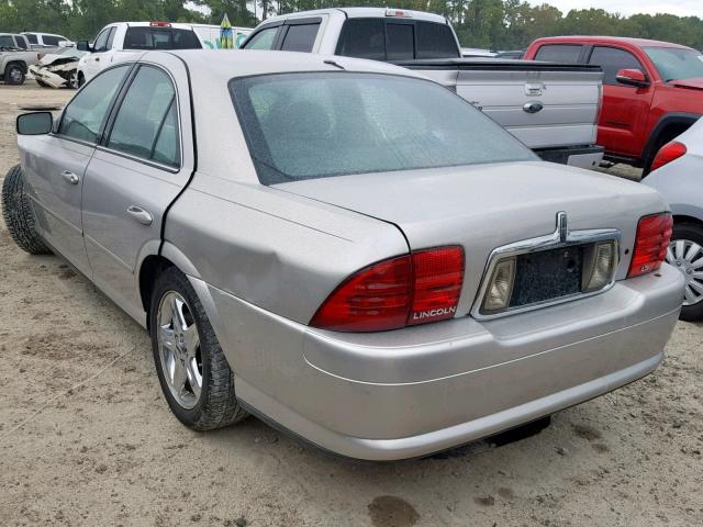 1LNHM86S62Y707540 - 2002 LINCOLN LS SILVER photo 3