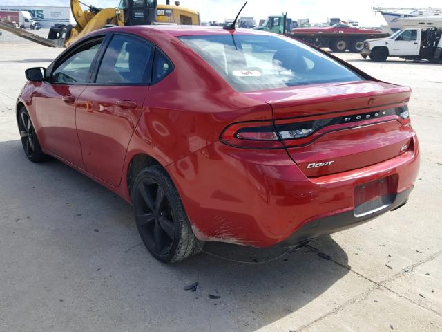 1C3CDFBB9ED906722 - 2014 DODGE DART SXT RED photo 3