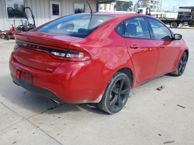 1C3CDFBB9ED906722 - 2014 DODGE DART SXT RED photo 4