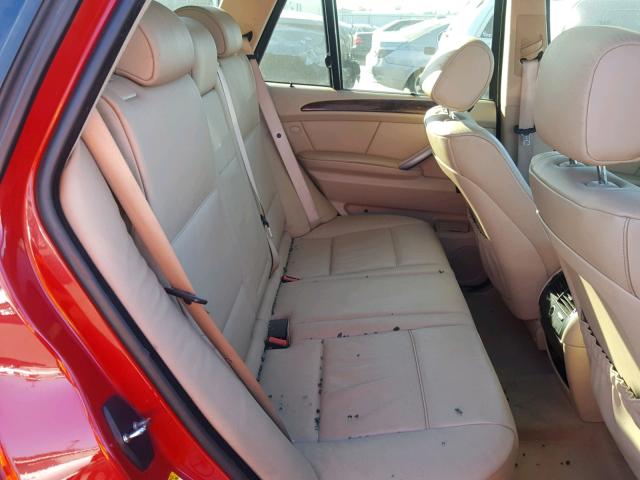 5UXFB53595LV10361 - 2005 BMW X5 4.4I RED photo 6