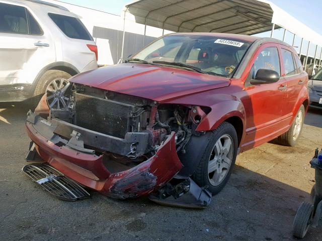 1B3HB48B38D685563 - 2008 DODGE CALIBER SX BURGUNDY photo 2