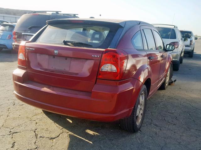 1B3HB48B38D685563 - 2008 DODGE CALIBER SX BURGUNDY photo 4