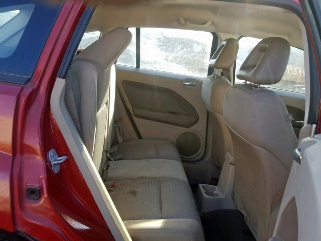 1B3HB48B38D685563 - 2008 DODGE CALIBER SX BURGUNDY photo 6