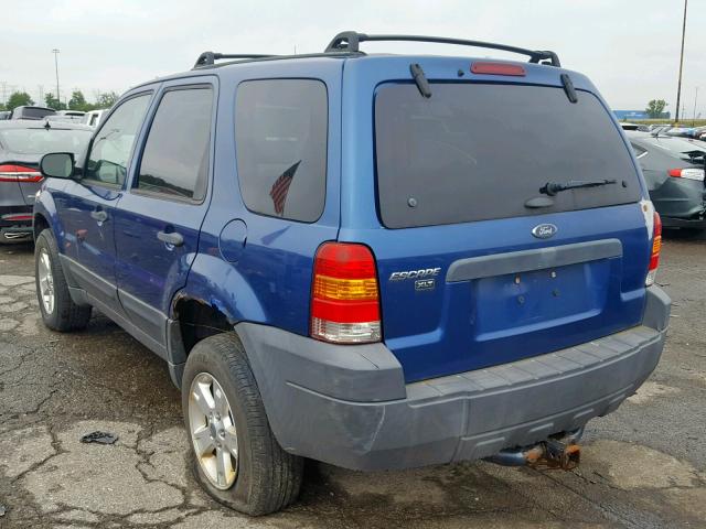 1FMYU03Z27KA19466 - 2007 FORD ESCAPE XLT BLUE photo 3