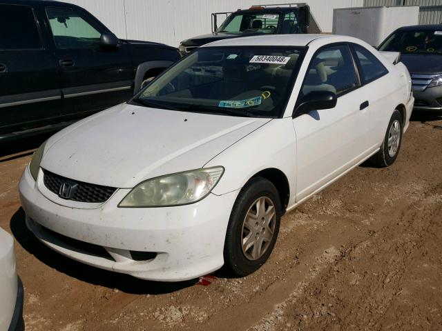 1HGEM22184L039789 - 2004 HONDA CIVIC DX V WHITE photo 2