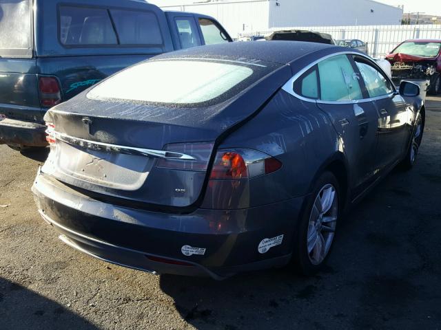 5YJSA1E19FF116689 - 2015 TESLA MODEL S GRAY photo 4