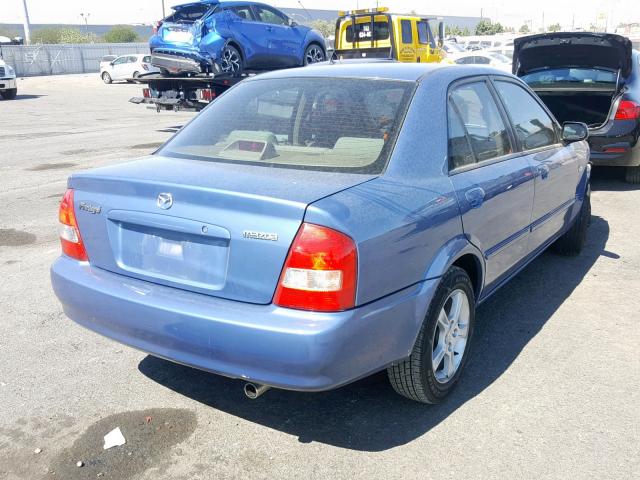 JM1BJ225830172338 - 2003 MAZDA PROTEGE DX BLUE photo 4