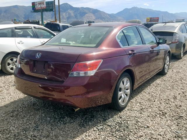 1HGCP2F82AA144681 - 2010 HONDA ACCORD EXL BURGUNDY photo 4