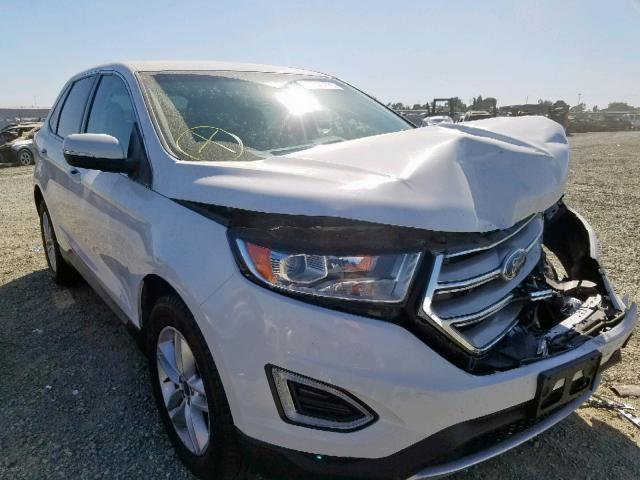 2FMPK4J98FBB92963 - 2015 FORD EDGE SEL WHITE photo 1