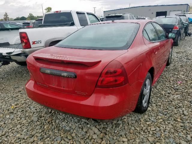 2G2WP552281143095 - 2008 PONTIAC GRAND PRIX RED photo 4