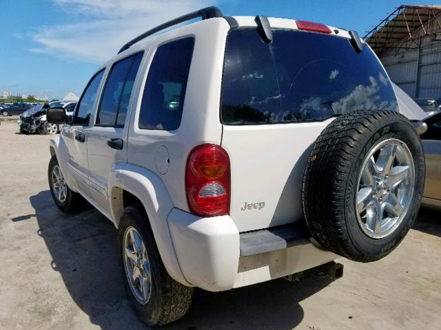 1J4GK58K23W536214 - 2003 JEEP LIBERTY LI WHITE photo 3