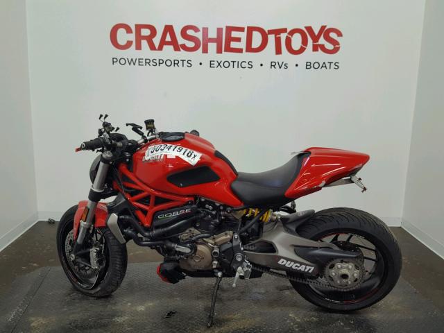 ZDM1RBSV3EB002503 - 2014 DUCATI MONSTER 12 RED photo 3