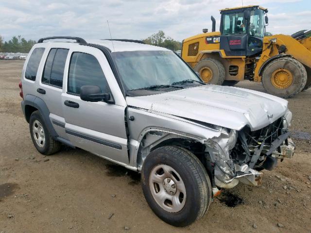 1J4GL48KX7W686519 - 2007 JEEP LIBERTY SP SILVER photo 1