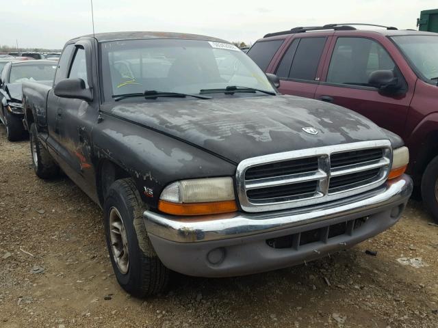 1B7GL23X0VS202133 - 1997 DODGE DAKOTA BLACK photo 1