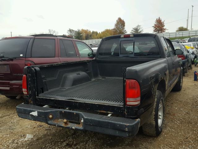 1B7GL23X0VS202133 - 1997 DODGE DAKOTA BLACK photo 4