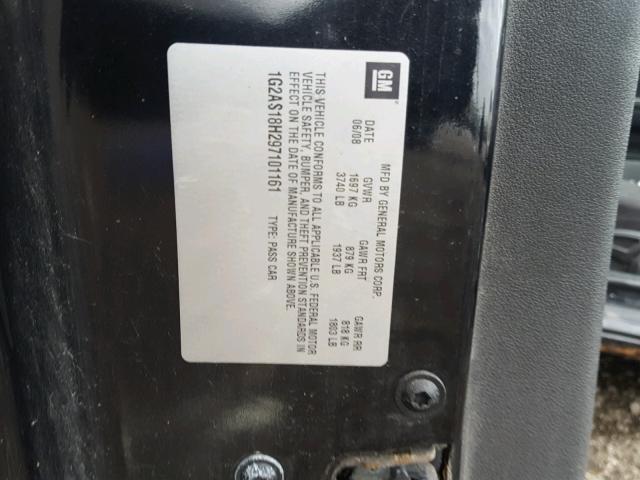 1G2AS18H297101161 - 2009 PONTIAC G5 BLACK photo 10