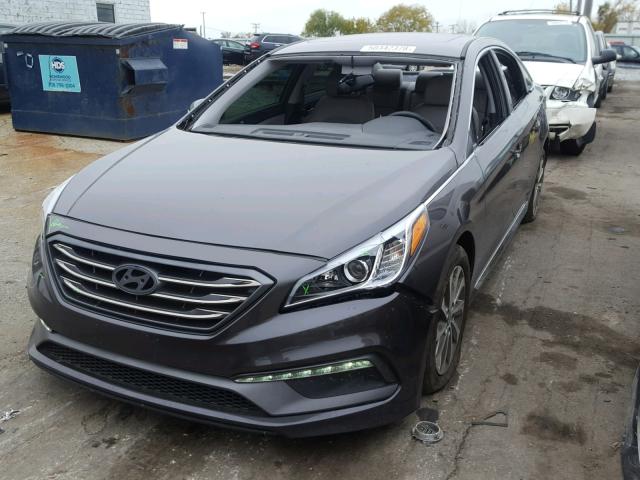 5NPE34AF8HH595654 - 2017 HYUNDAI SONATA SPO BROWN photo 2