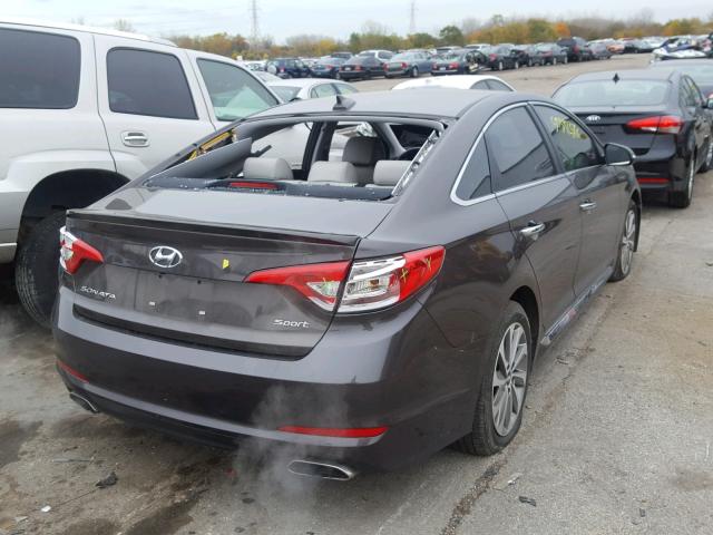 5NPE34AF8HH595654 - 2017 HYUNDAI SONATA SPO BROWN photo 4