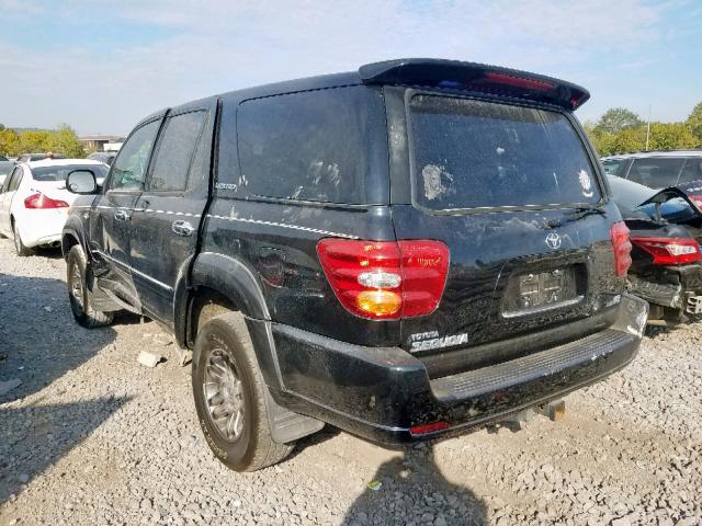 5TDZT38A63S156624 - 2003 TOYOTA SEQUOIA LI BLACK photo 3