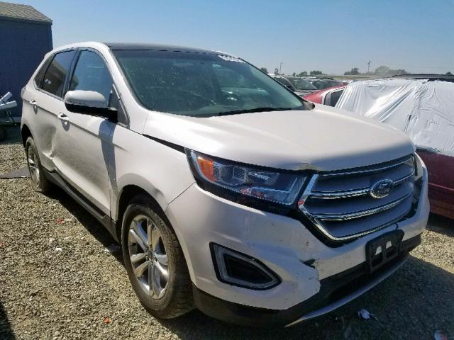 2FMPK4J99GBB73467 - 2016 FORD EDGE SEL WHITE photo 1