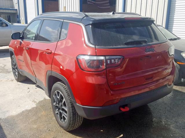 3C4NJDDB5KT659218 - 2019 JEEP COMPASS TR RED photo 3