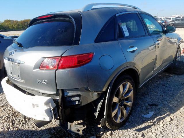 JNRBS08W44X403424 - 2004 INFINITI FX45 SILVER photo 4