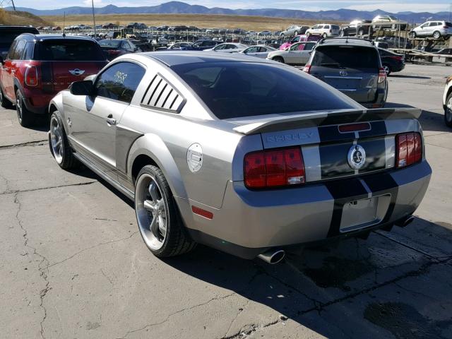 1ZVHT88SX85168609 - 2008 FORD MUSTANG SH SILVER photo 3