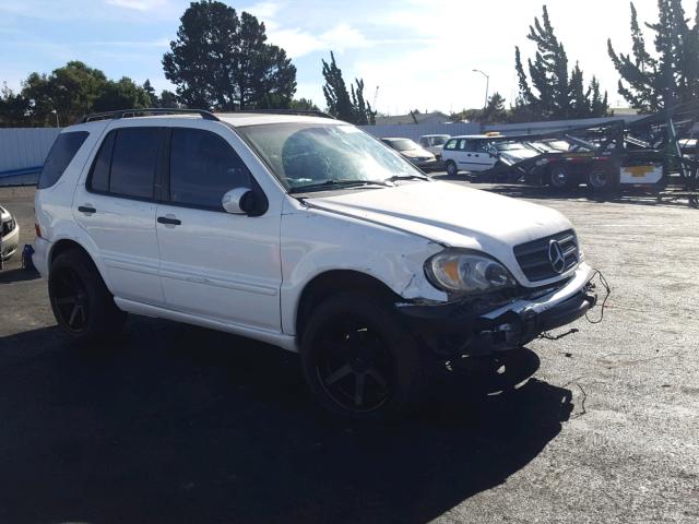 4JGAB57EX3A454165 - 2003 MERCEDES-BENZ ML 350 WHITE photo 1