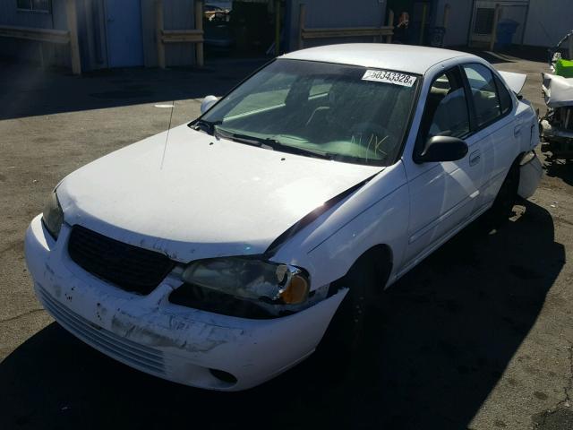 3N1CB51A22L554936 - 2002 NISSAN SENTRA GXE WHITE photo 2