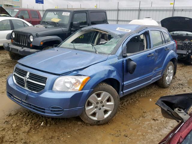 1B3HB48C47D218630 - 2007 DODGE CALIBER SX BLUE photo 2