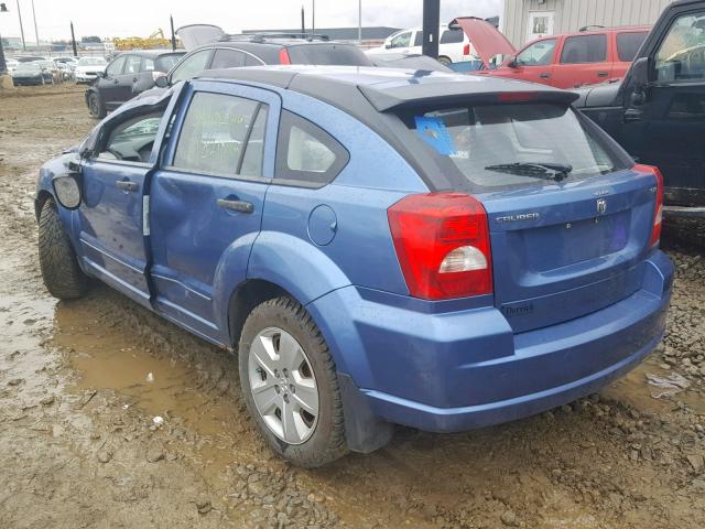 1B3HB48C47D218630 - 2007 DODGE CALIBER SX BLUE photo 3