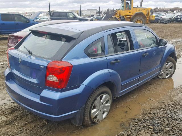 1B3HB48C47D218630 - 2007 DODGE CALIBER SX BLUE photo 4