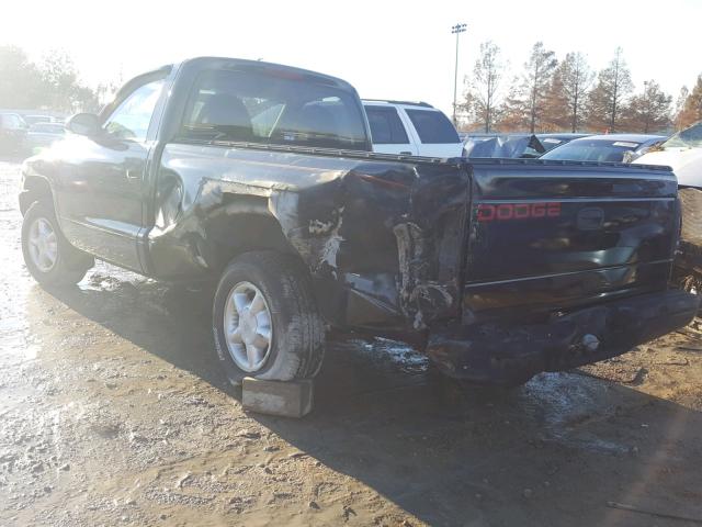 1B7FL26X6VS266328 - 1997 DODGE DAKOTA BLACK photo 3