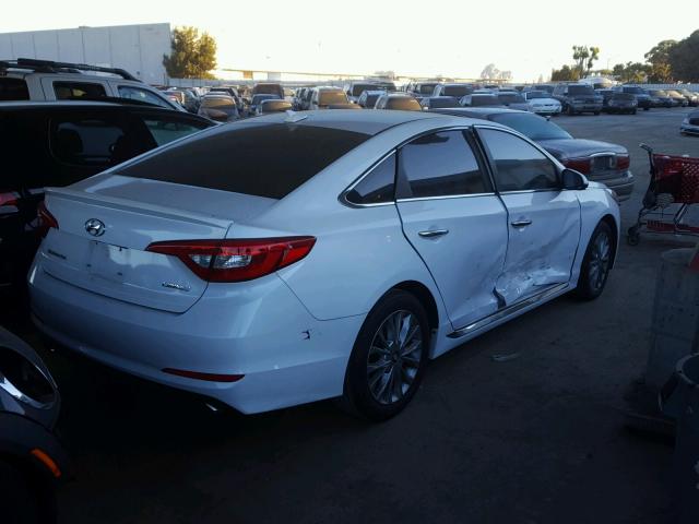 5NPE34AF5FH017542 - 2015 HYUNDAI SONATA SPO WHITE photo 4