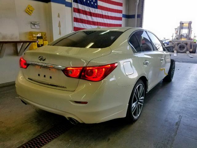 JN1BV7AR9FM423115 - 2015 INFINITI Q50 BASE WHITE photo 4