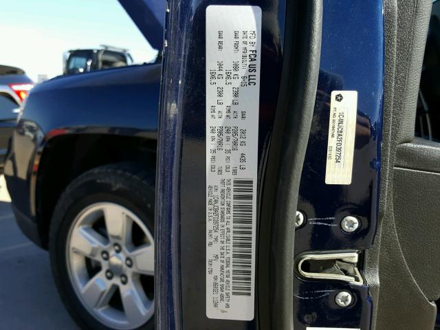 1C4NJCBA2FD397254 - 2015 JEEP COMPASS SP BLUE photo 10