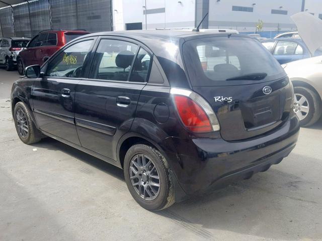 KNADH5B35A6706634 - 2010 KIA RIO LX BLACK photo 3