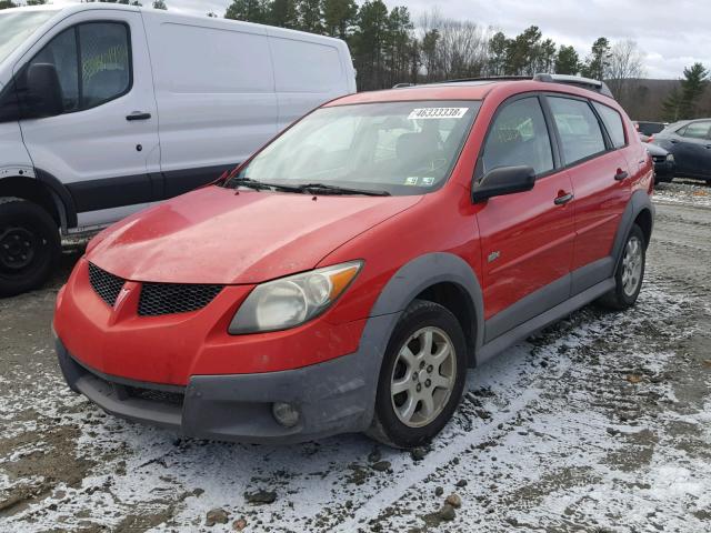 5Y2SL62824Z435142 - 2004 PONTIAC VIBE RED photo 2