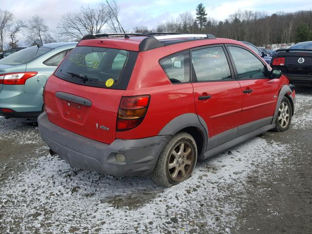 5Y2SL62824Z435142 - 2004 PONTIAC VIBE RED photo 4