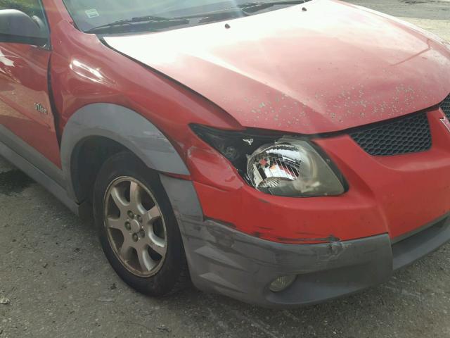 5Y2SL62824Z435142 - 2004 PONTIAC VIBE RED photo 9