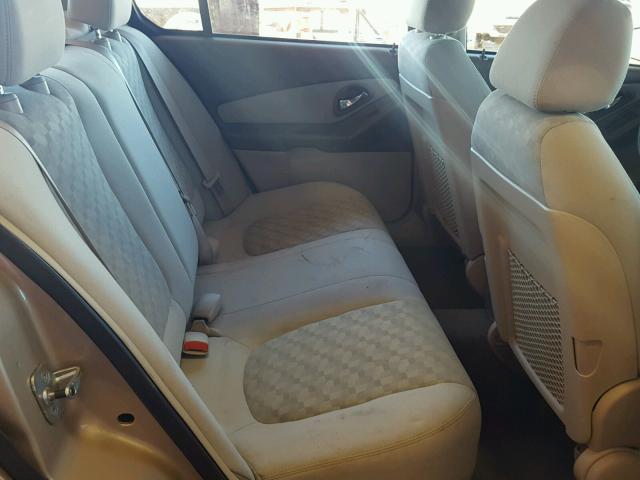 1G1ZT528X5F257260 - 2005 CHEVROLET MALIBU LS Qızıl foto 6