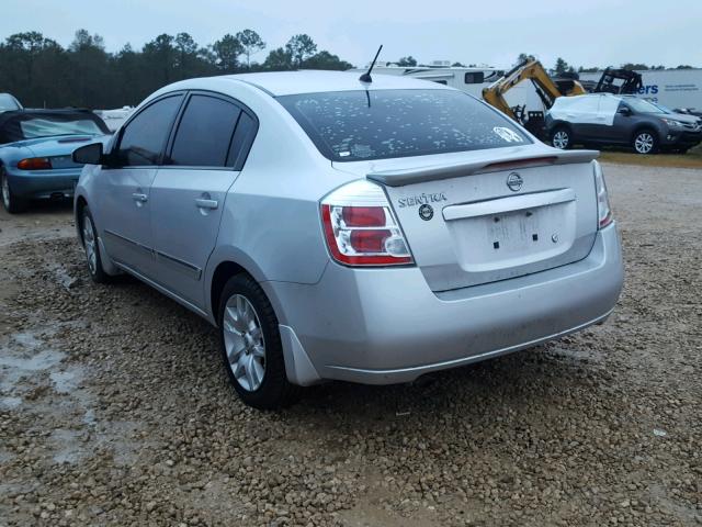 3N1AB6AP1CL697105 - 2012 NISSAN SENTRA 2.0 SILVER photo 3