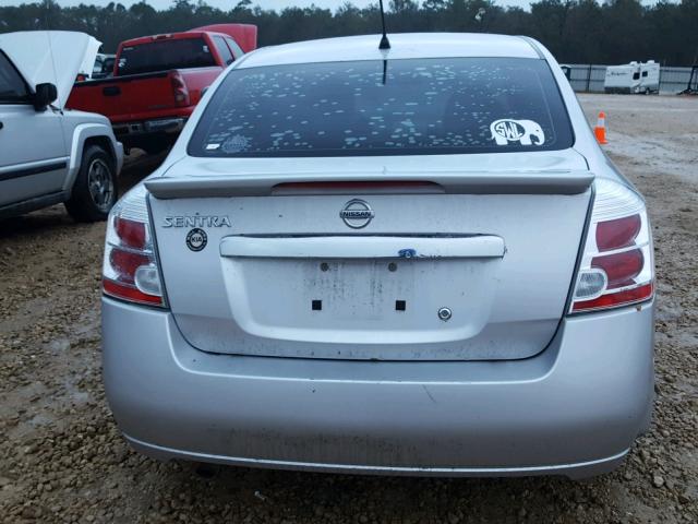 3N1AB6AP1CL697105 - 2012 NISSAN SENTRA 2.0 SILVER photo 9