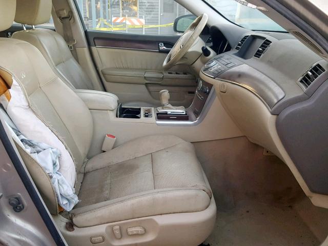 JNKCY01E69M802749 - 2009 INFINITI M35 BASE BEIGE photo 5