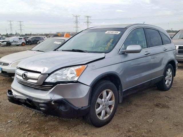 JHLRE48708C042327 - 2008 HONDA CR-V EXL SILVER photo 2