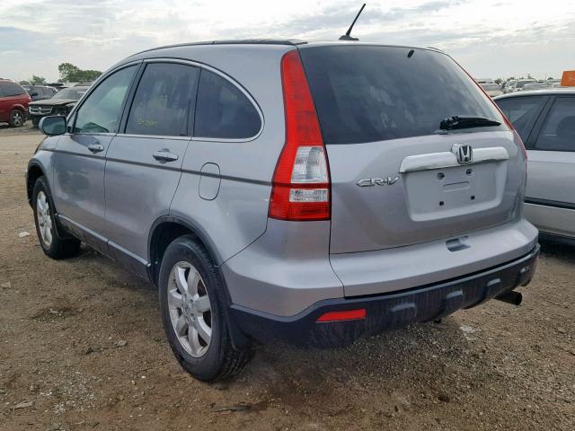 JHLRE48708C042327 - 2008 HONDA CR-V EXL SILVER photo 3